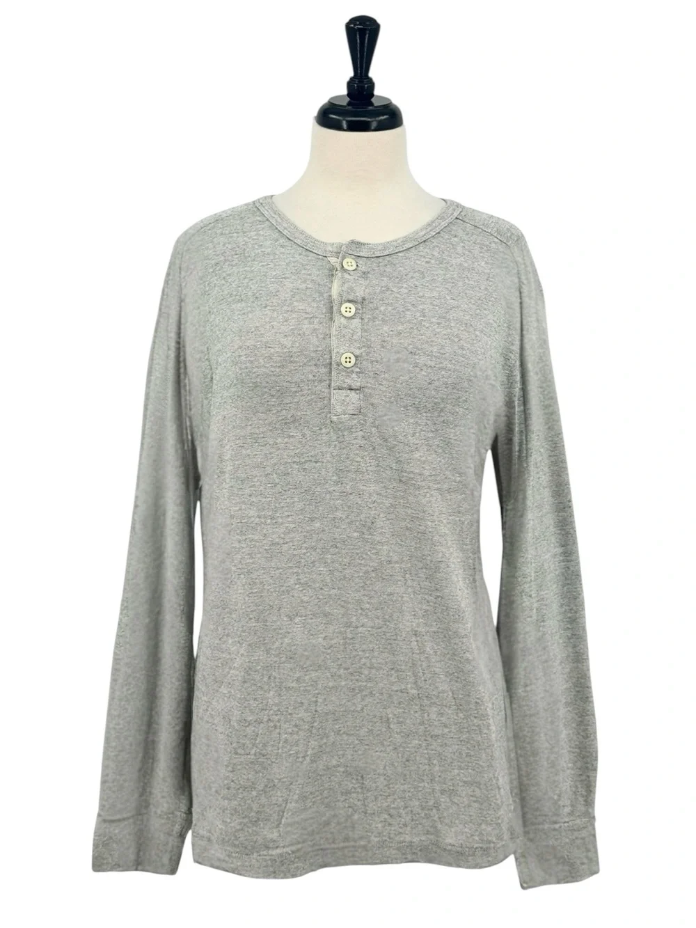 J. Crew Jaspe Rib Three Button Henley